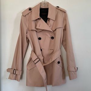 NWOT Coach Solid Short Trench in Quartz (Blush/Tan) in Medium